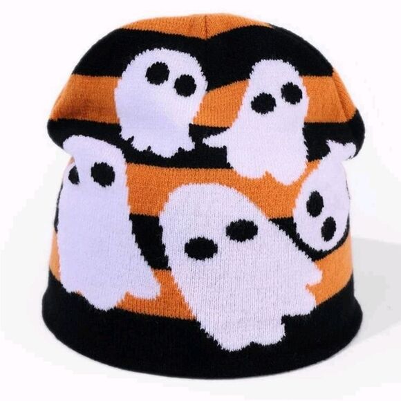 Ghost 👻 Print Beanie - Picture 1 of 4